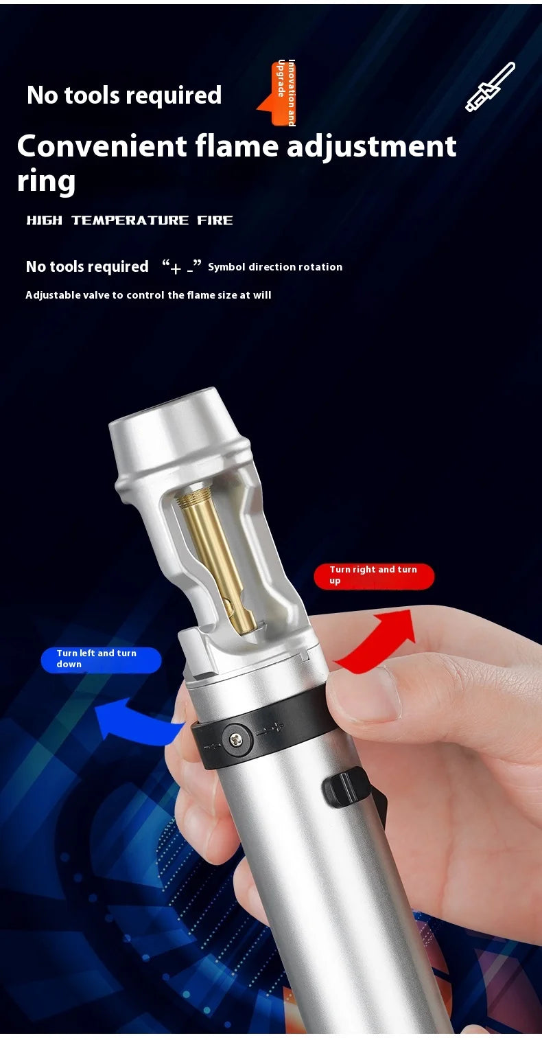 Precision Flame: Powerful Windproof Metal Gas Lighter for Every Occasion