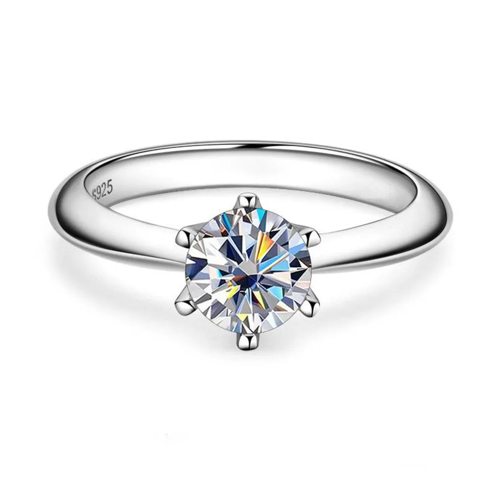 Enduring Love: Moissanite Solitaire Engagement Ring