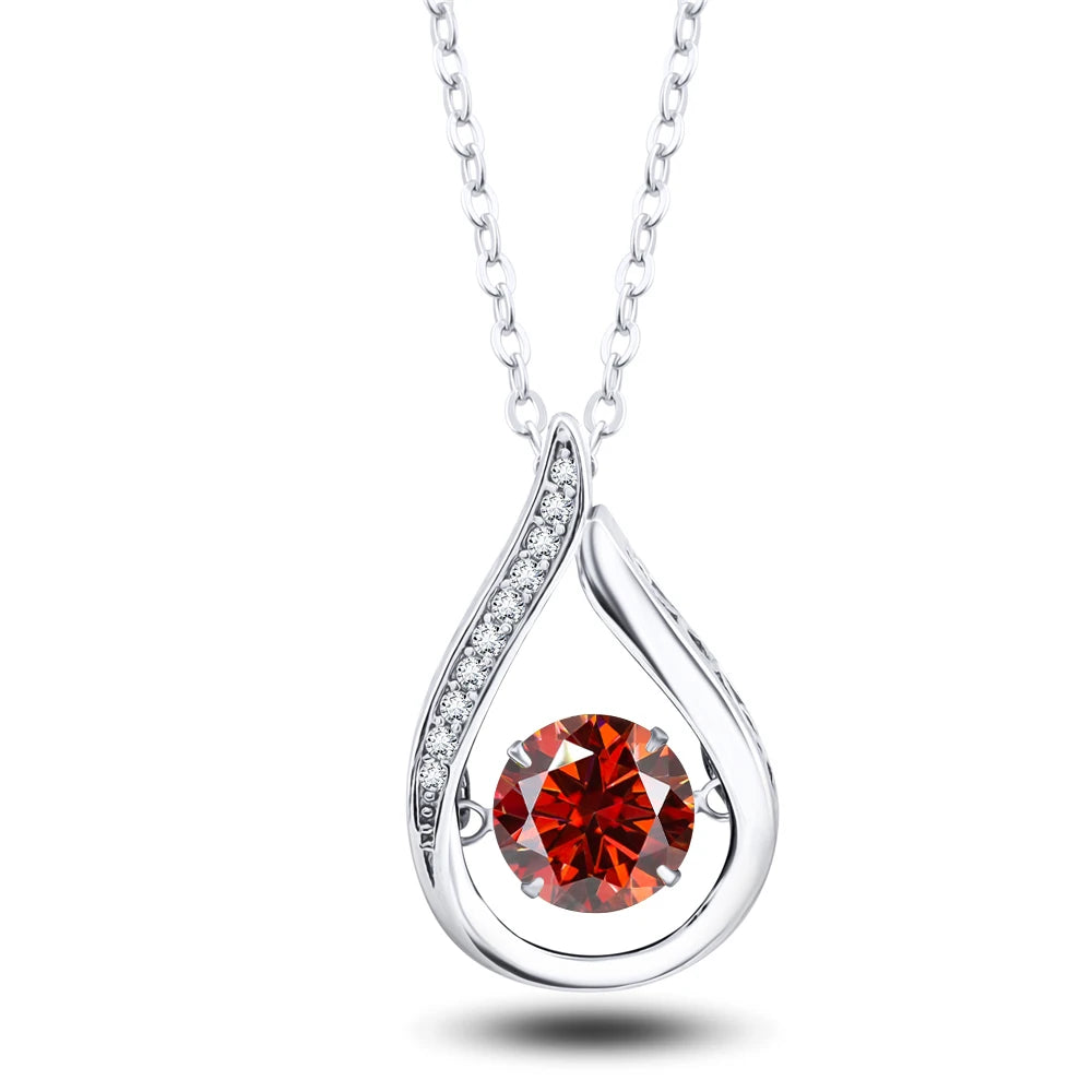 Timeless Beauty: Fine Moissanite Necklace with Sterling Chain