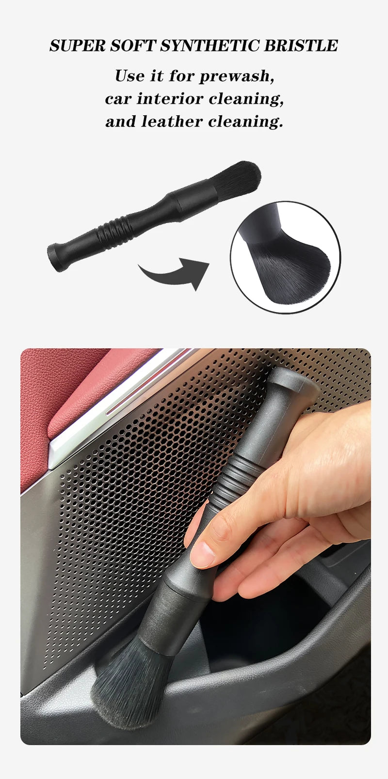 3-Piece Detailing Brush Set: Ultimate Clean for Every Surface