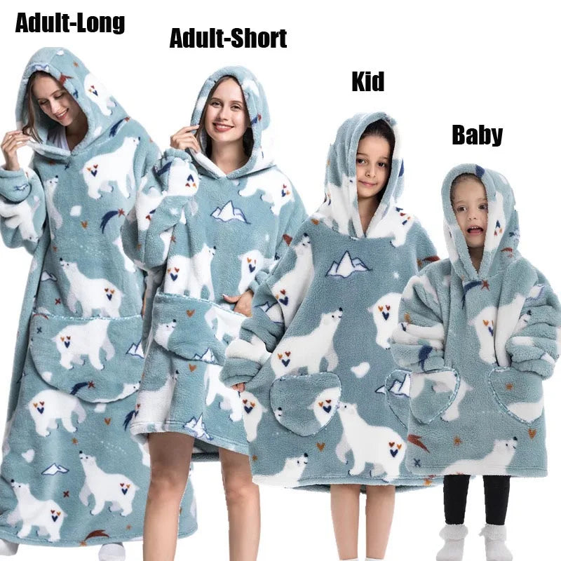 Animal Art Blanket Hoodie: Cozy Up in Creative Comfort
