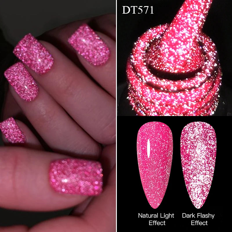 Glitter Gel Nail Polish: Semi-Permanent UV LED Formula for Stunning Nails