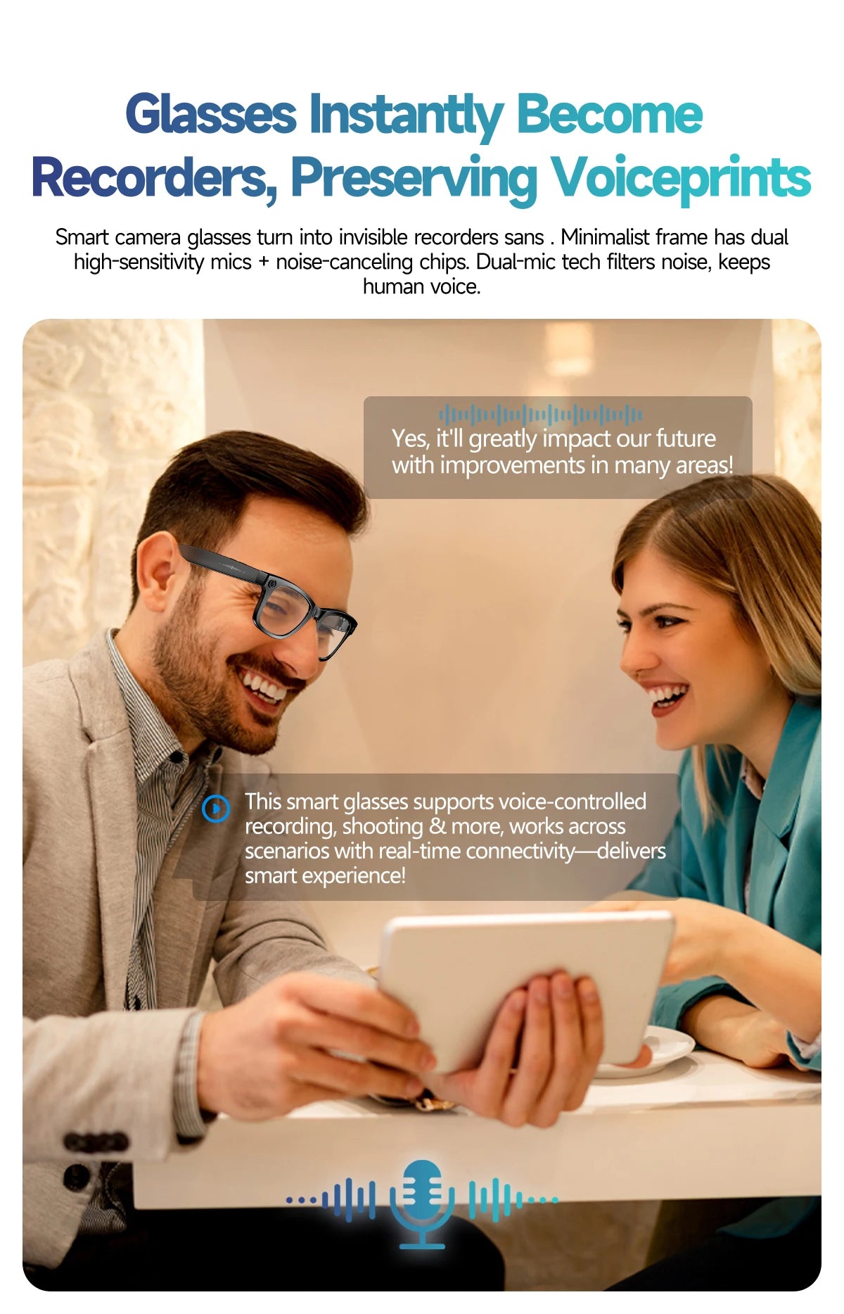 Smart Camera Sunglasses: HD Recording and Voice-Controlled Translation