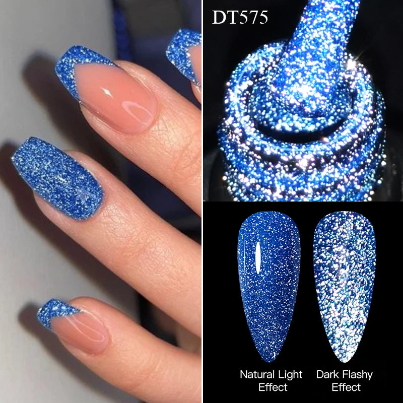 Glitter Gel Nail Polish: Semi-Permanent UV LED Formula for Stunning Nails