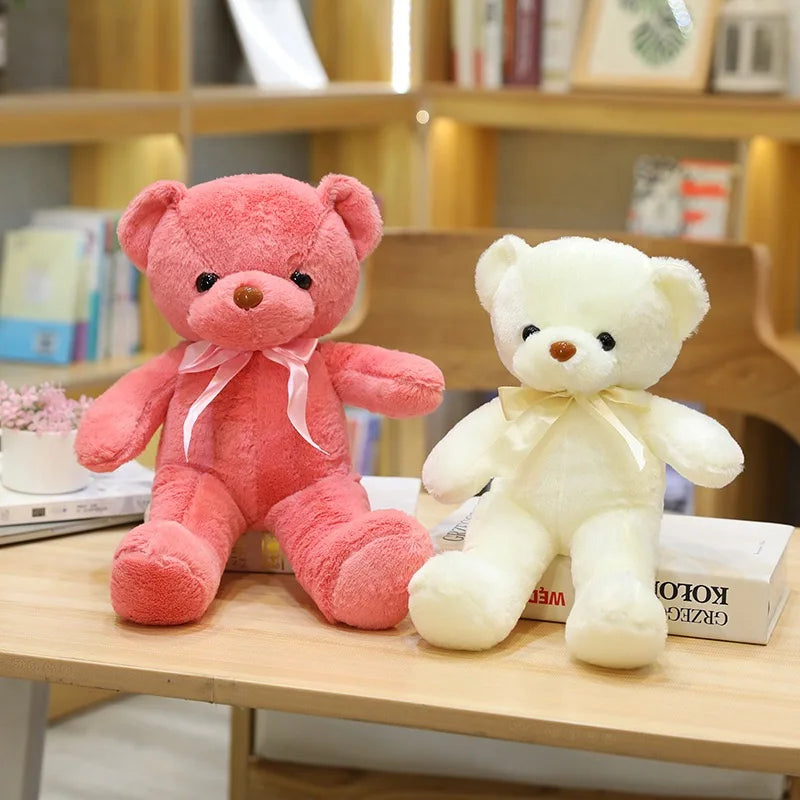 Vibrant Bow Bear: Soft Plush Toy for Every Celebration