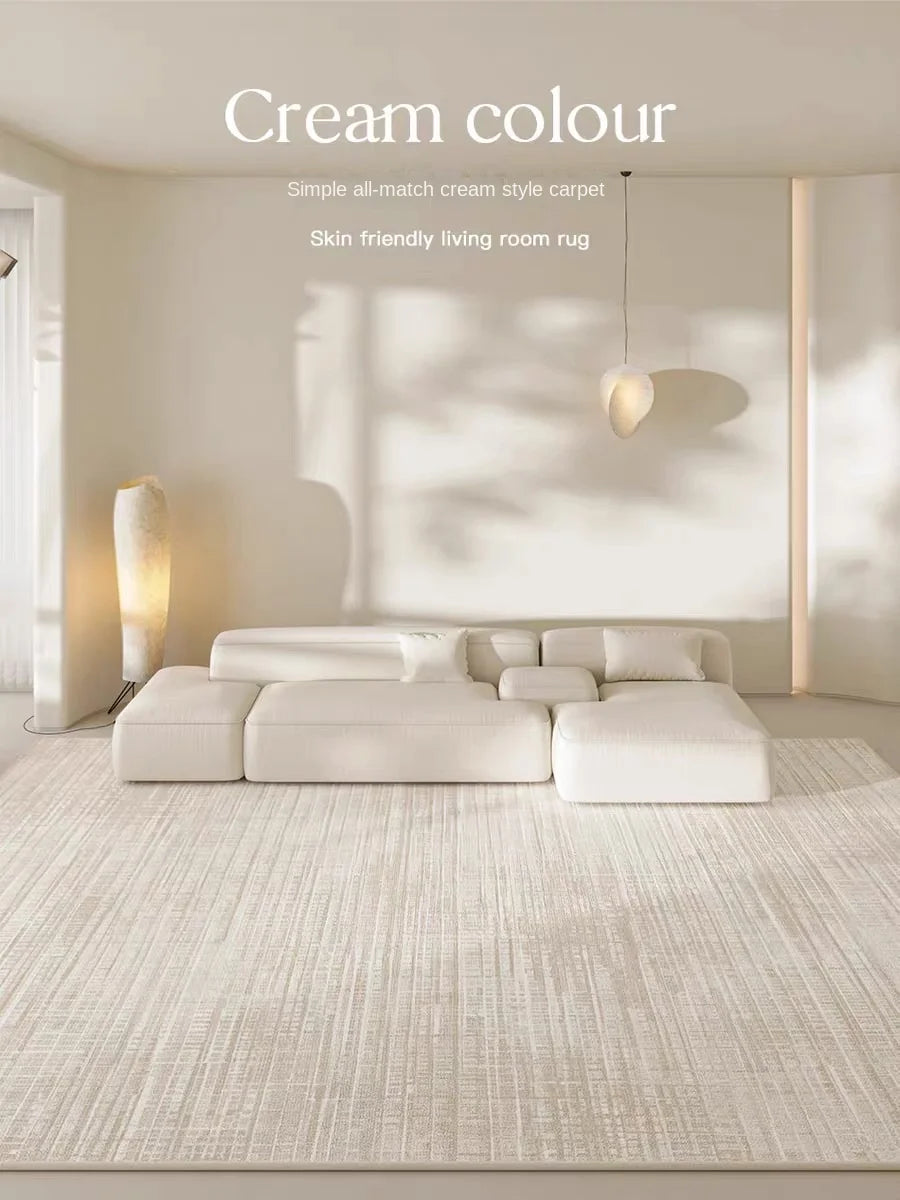 Cream Wind Carpet: Elevate Your Living Room with Light Luxury