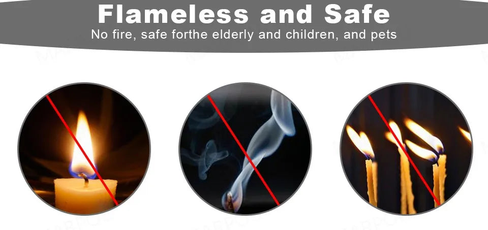 Flameless Prayer Candle: Musical LED Lamp for Serene Remembrance