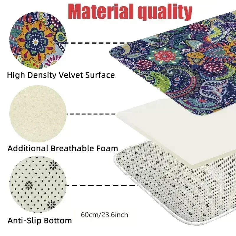 Elegant Floral Entrance Mat: Perfect for Adding a Touch of Style to Your Doorway