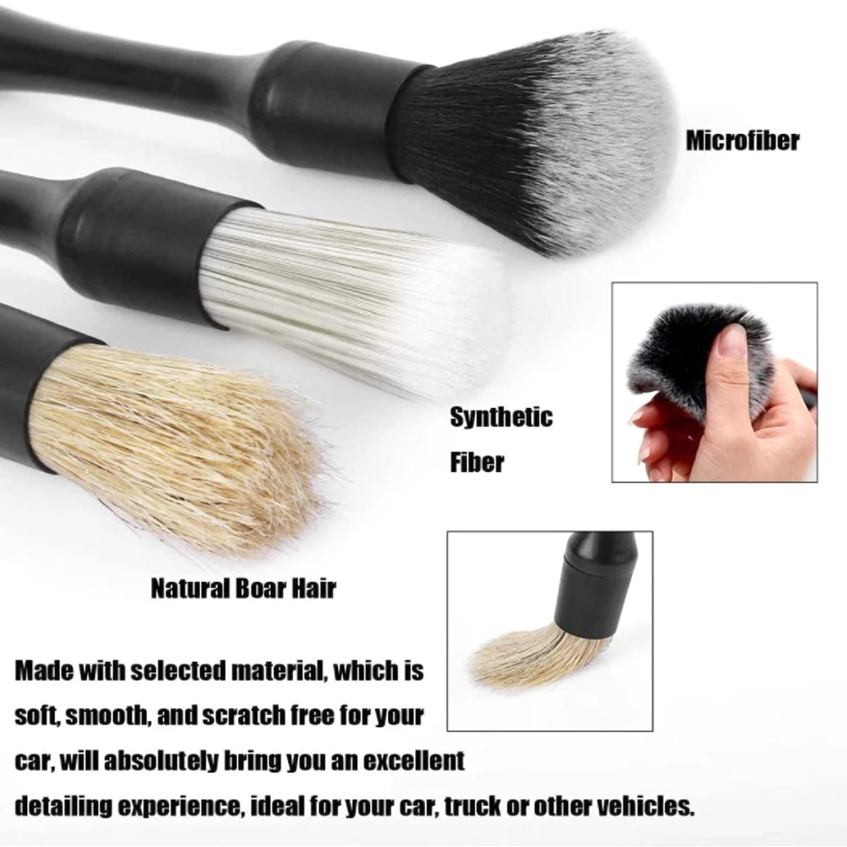 Ultimate Clean: 3/1 Pcs Car Wheel Detailing Brush Set