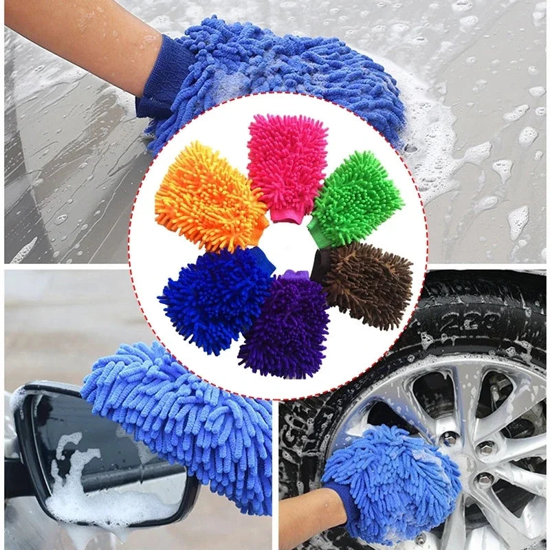 Gentle Touch: Premium Microfiber Car Cleaning Gloves for a Flawless Finish