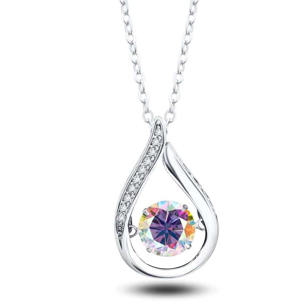Timeless Beauty: Fine Moissanite Necklace with Sterling Chain