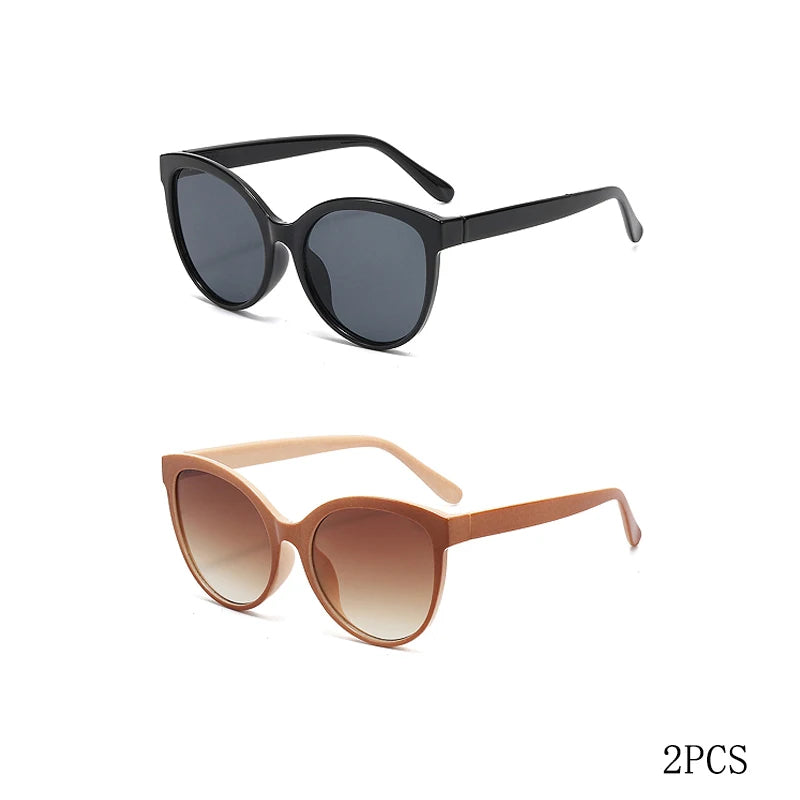 Stylish Protection: 1/2PCS Cat Eye Sunglasses for Outdoor Adventures