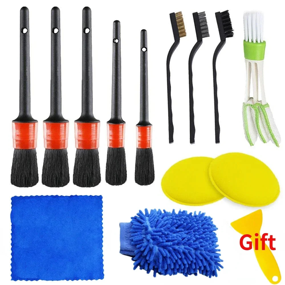 Scrub & Shine: All-in-One Detailing Brush Set for Every Nook