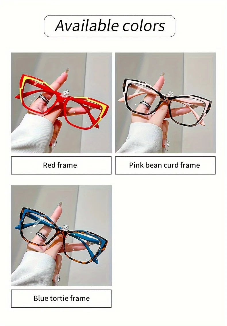 Fashionable Vision: Elegant Cat Eye Reading Glasses with Anti-Blue Light Features