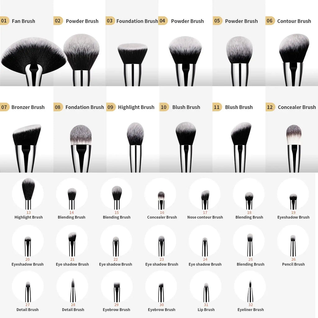GlamBrush Collection: Professional Makeup Brush Set for Flawless Application