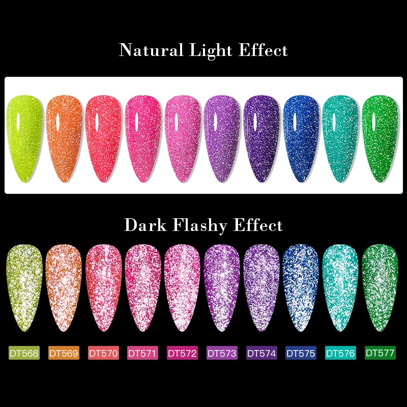 Glitter Gel Nail Polish: Semi-Permanent UV LED Formula for Stunning Nails