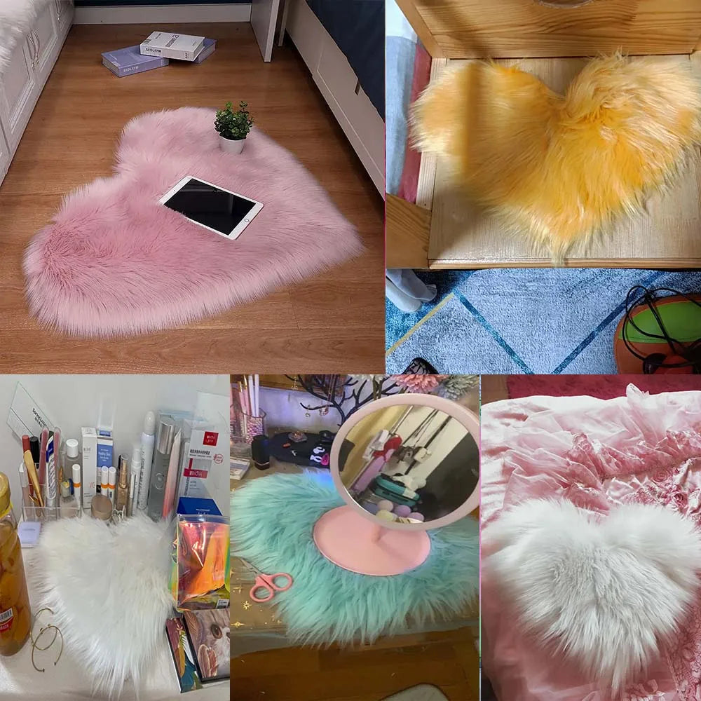 Plush Heart-Shaped Carpet: Cozy Comfort for Every Room