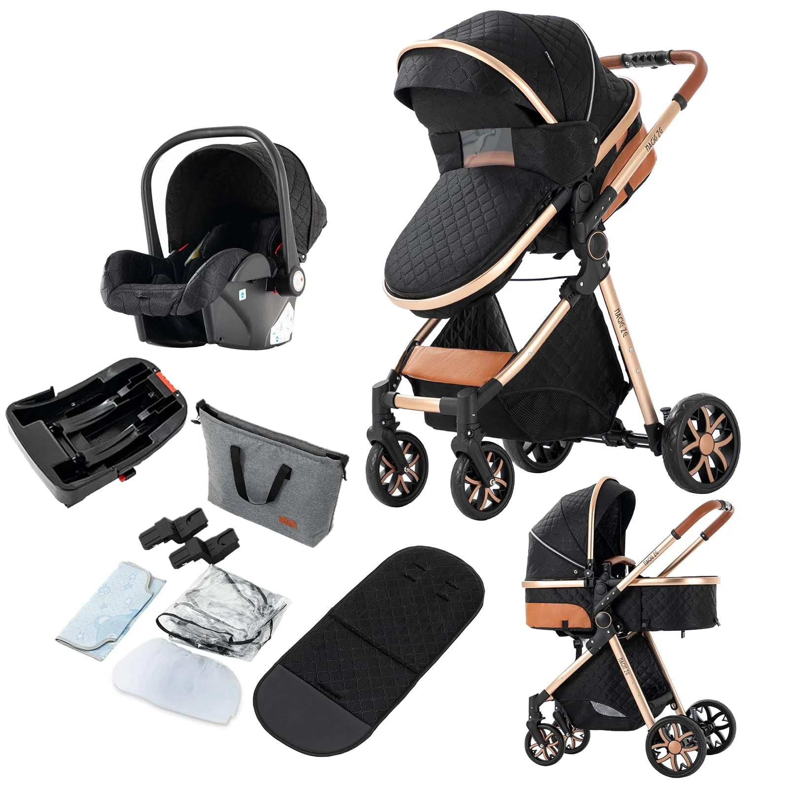 Comfort On-the-Go: 3-in-1 Lightweight Stroller for Active Parents