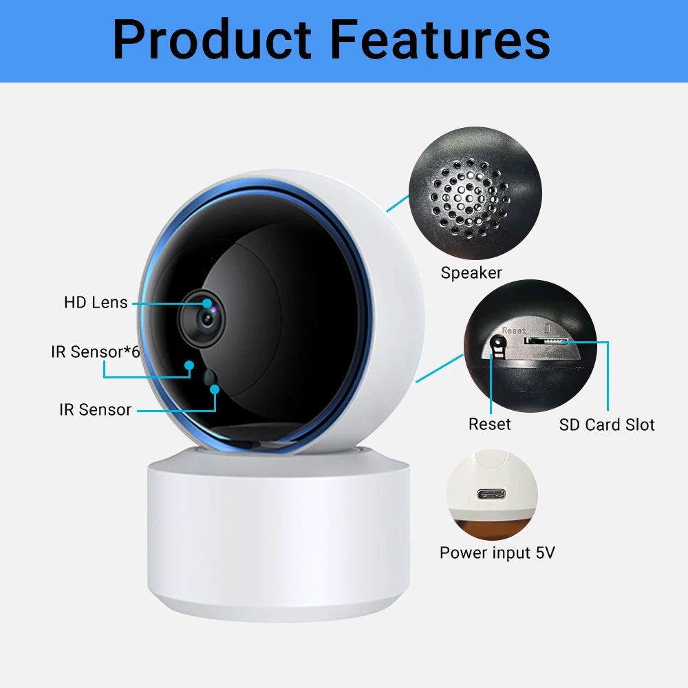 360° Smart Baby Monitor: 1080P WiFi Camera for Total Peace of Mind