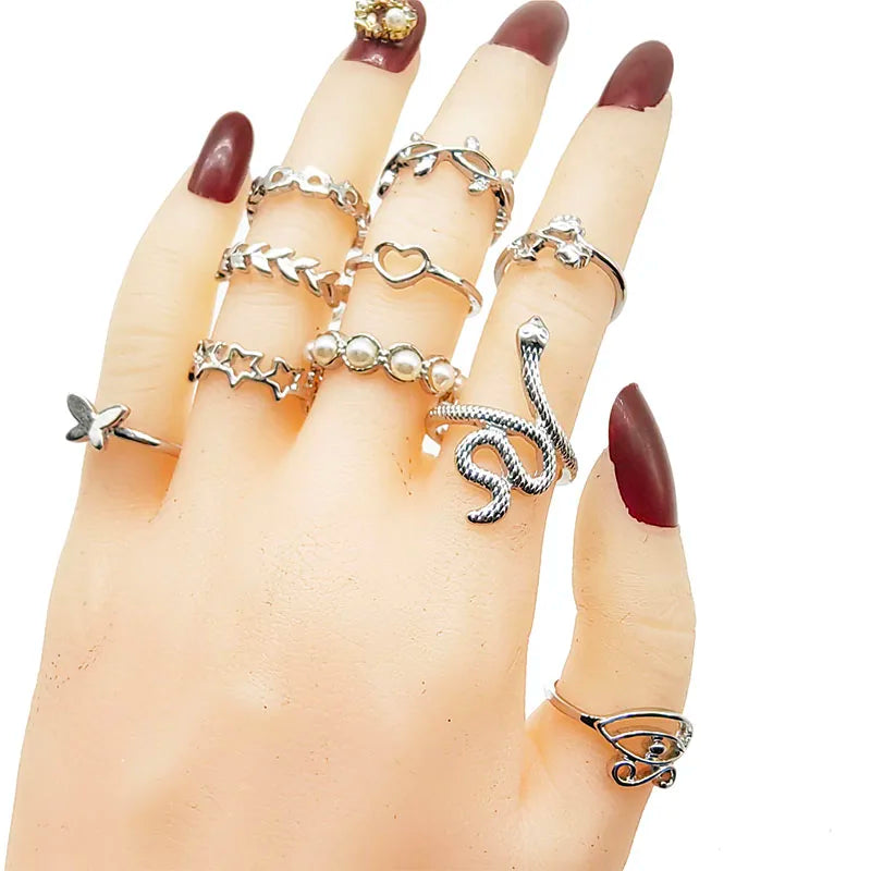 30-Piece Alloy Finger Ring Set: Unique Designs for Every Style