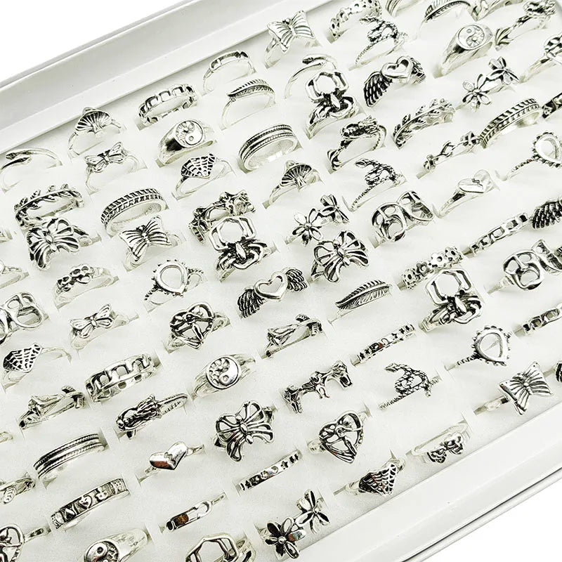 Whimsical Jewelry Set: 30-Piece Assorted Rings for Fashion-Forward Women