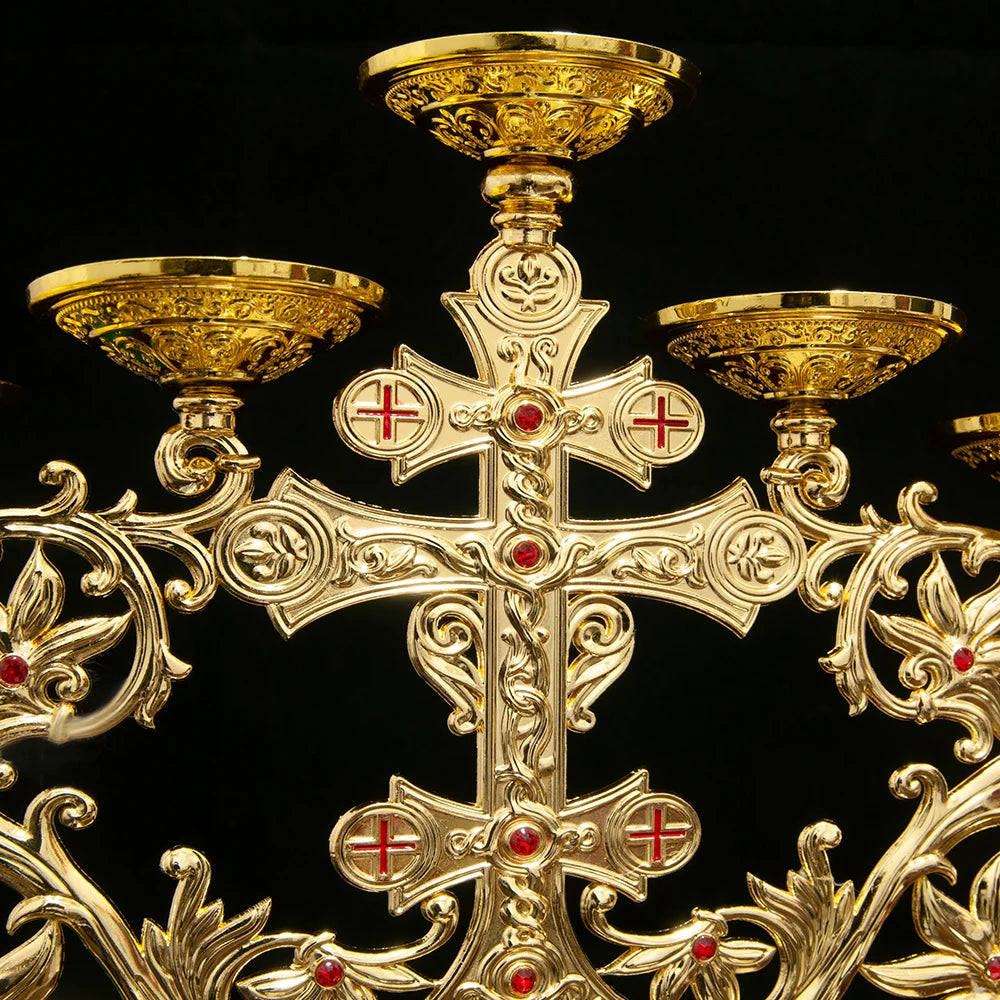 Elegant 7-Arm Candelabra: Vintage Design for Spiritual Ceremonies