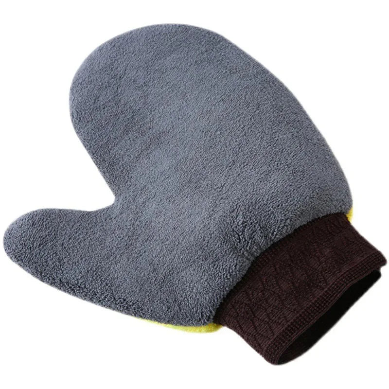 Dual-Sided Microfiber Car Washing Gloves for Effective Cleaning