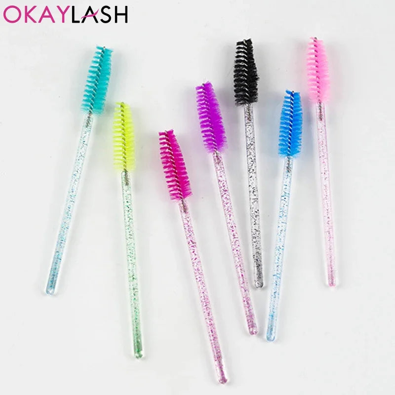 100-Piece Disposable Eyelash Brushes: Perfect for Extensions and Mascara