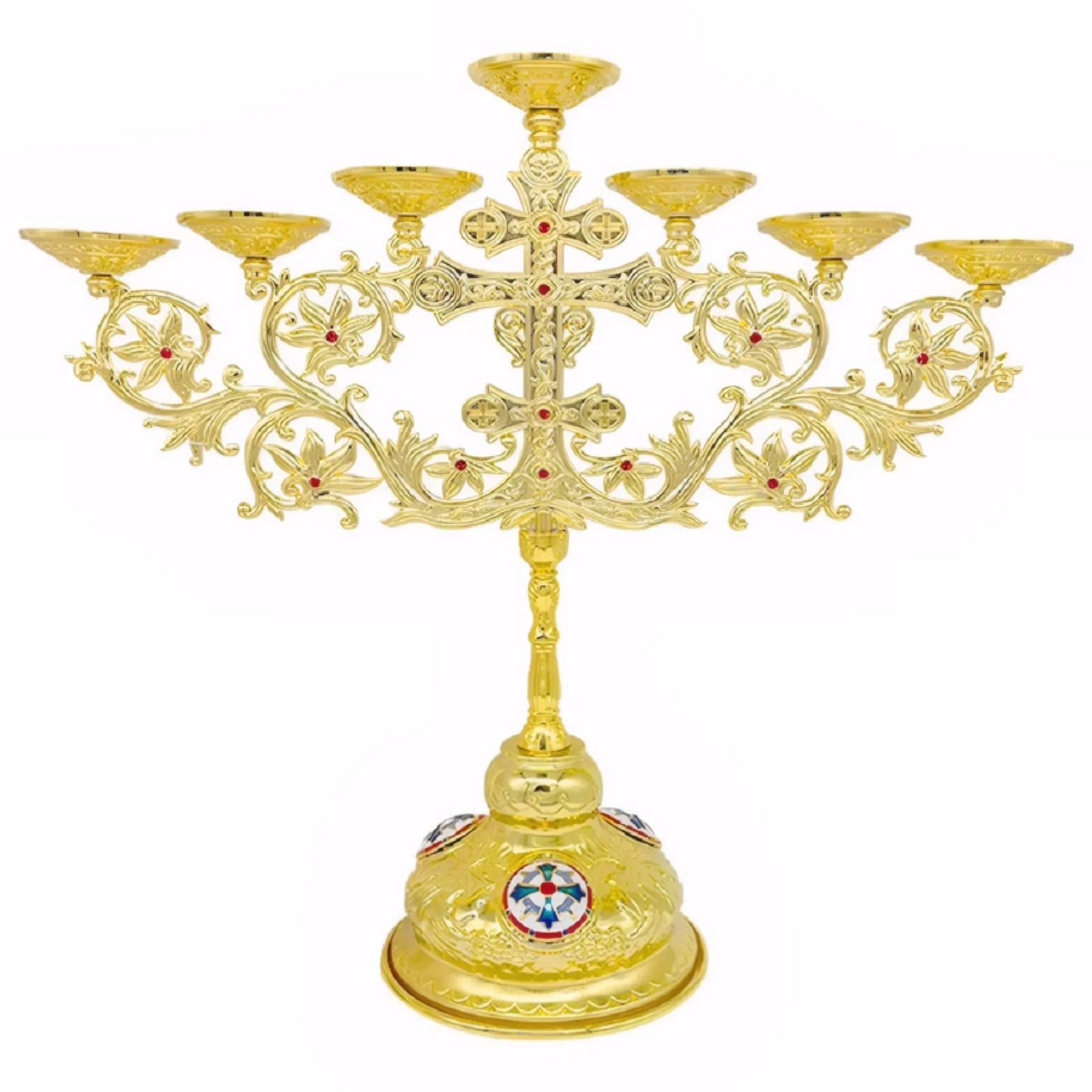 Elegant 7-Arm Candelabra: Vintage Design for Spiritual Ceremonies