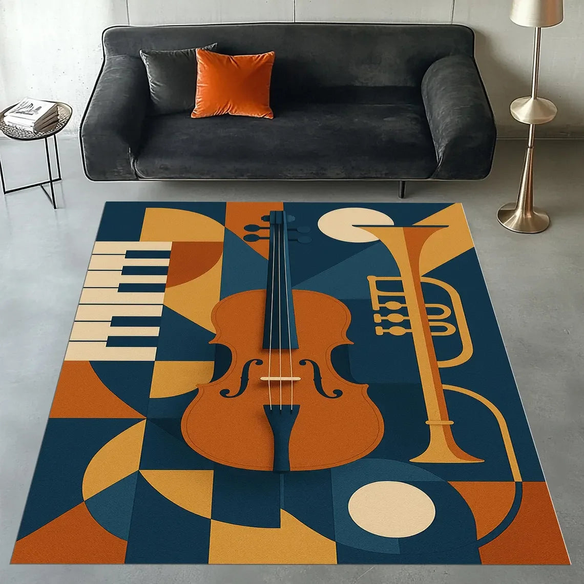 Guitar Entrance Rug: Non-Slip Mat for Doorways and Entryways