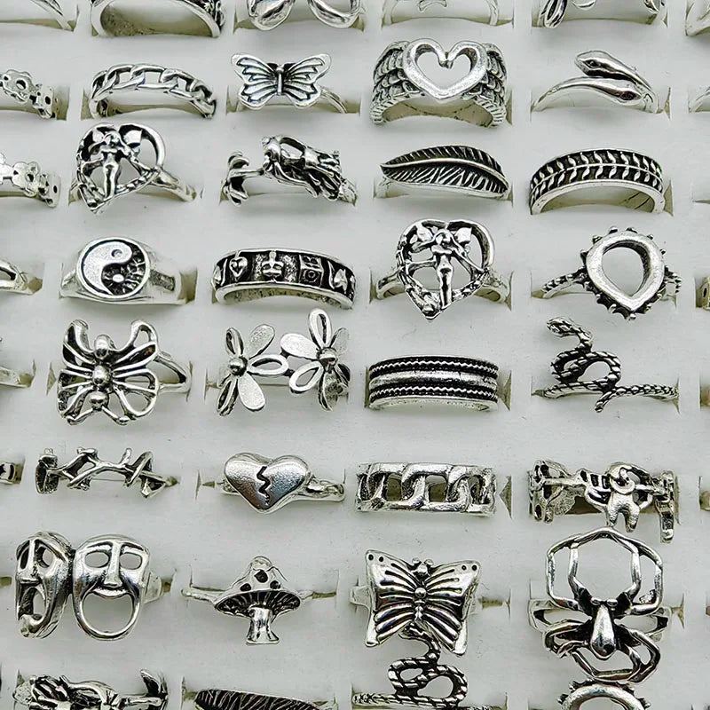 30-Piece Alloy Finger Ring Set: Unique Designs for Every Style