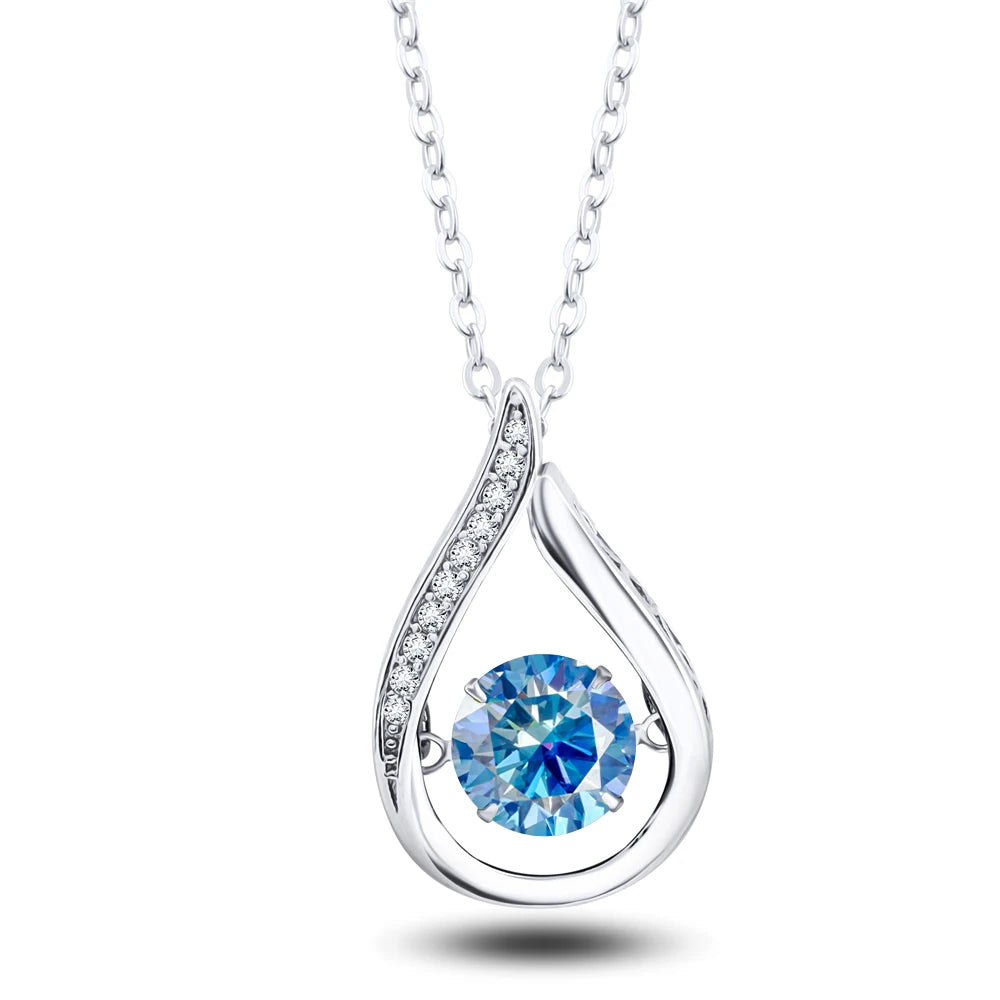 Timeless Beauty: Fine Moissanite Necklace with Sterling Chain