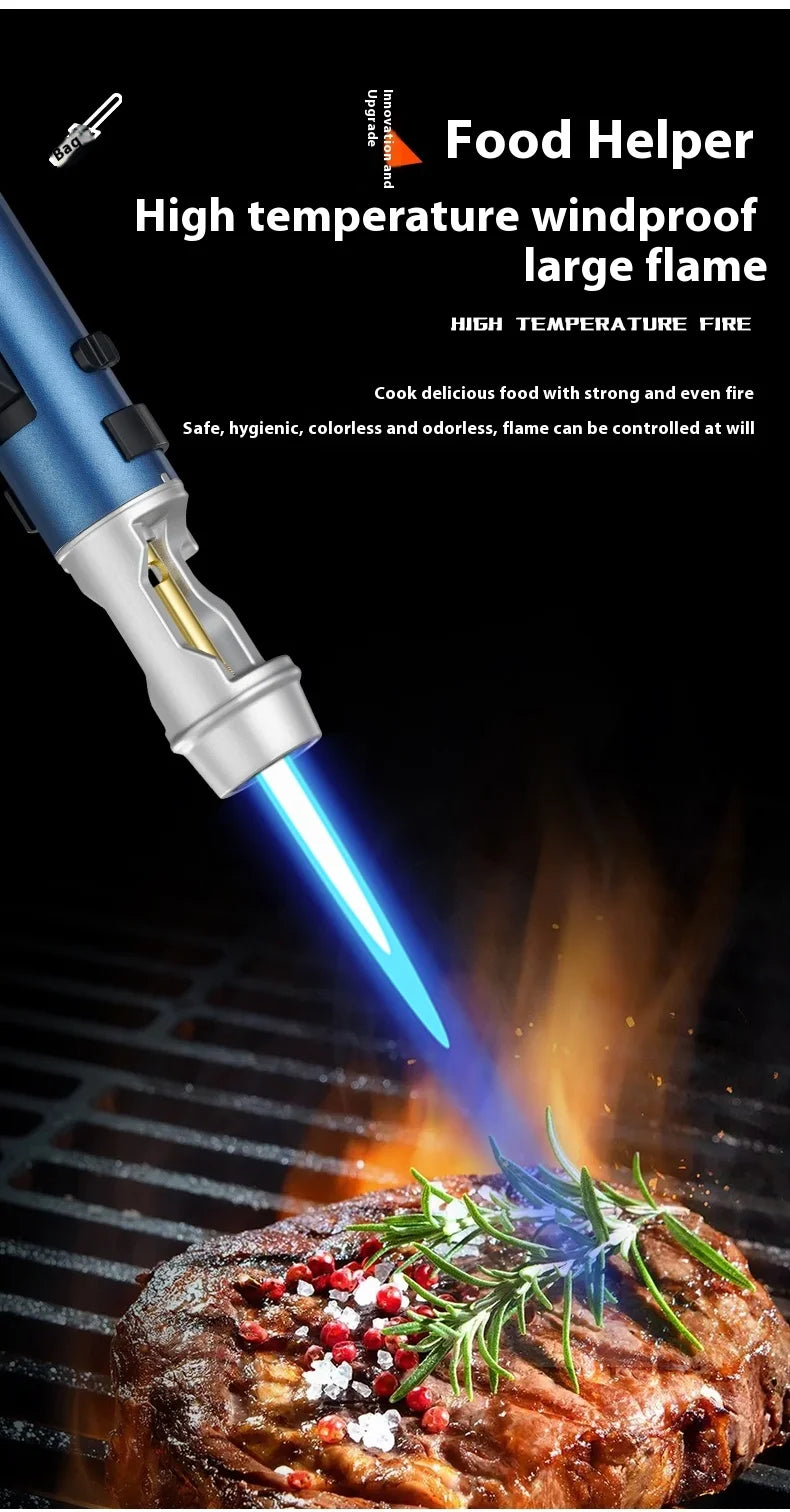 Precision Flame: Powerful Windproof Metal Gas Lighter for Every Occasion