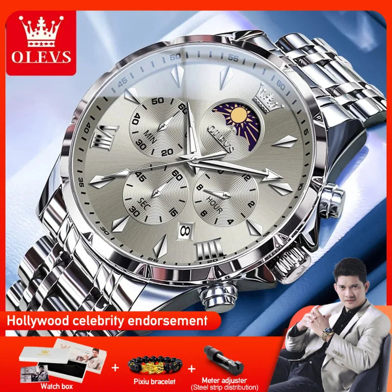 Versatile Precision: Multifunctional Men's Quartz Timepiece