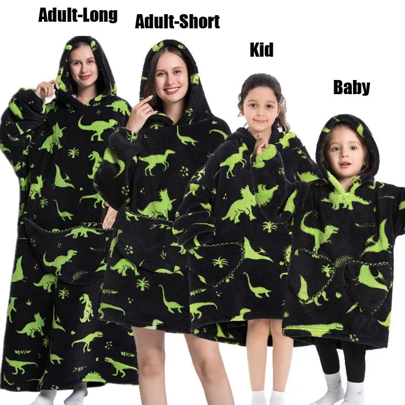 Animal Art Blanket Hoodie: Cozy Up in Creative Comfort