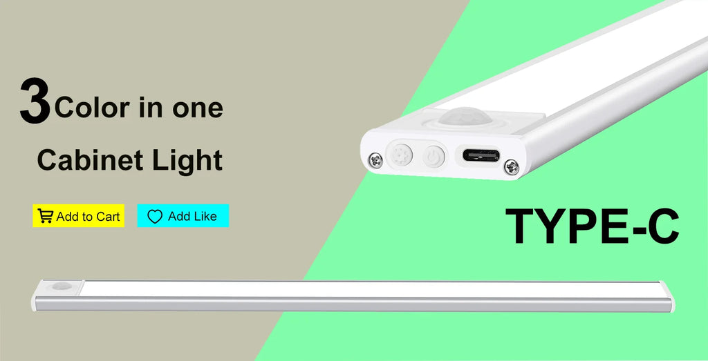 Indoor Motion Sensor LED Light: Convenient Night Lighting for Cabinets and More