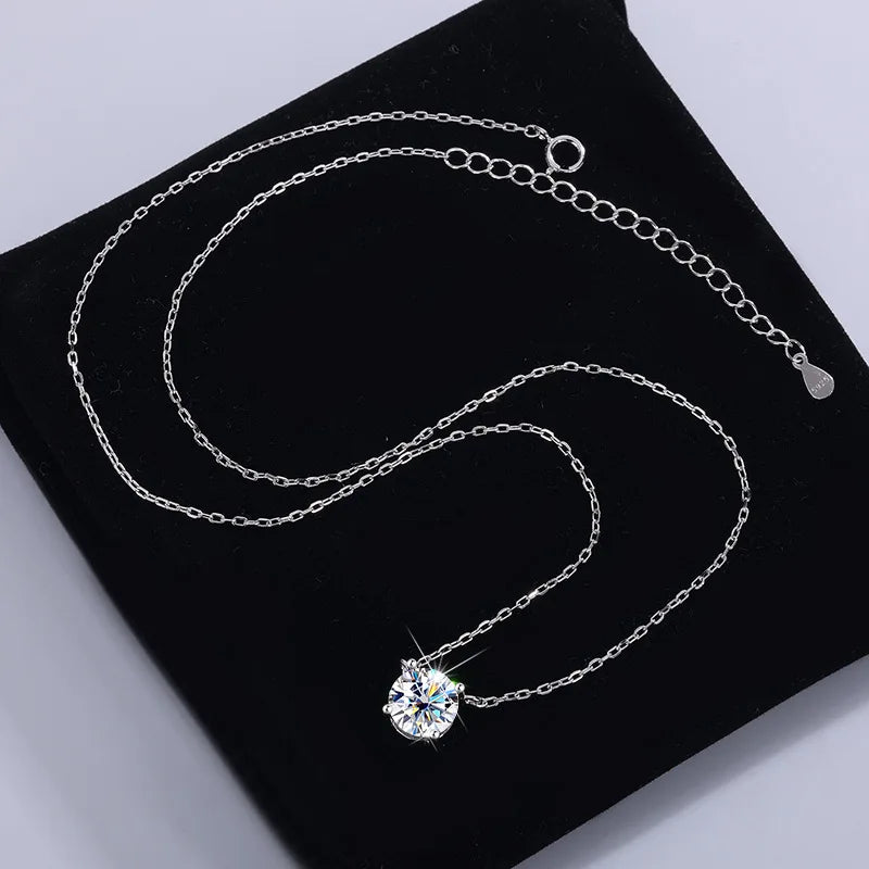 Sparkling Elegance: Moissanite Pendant Necklace