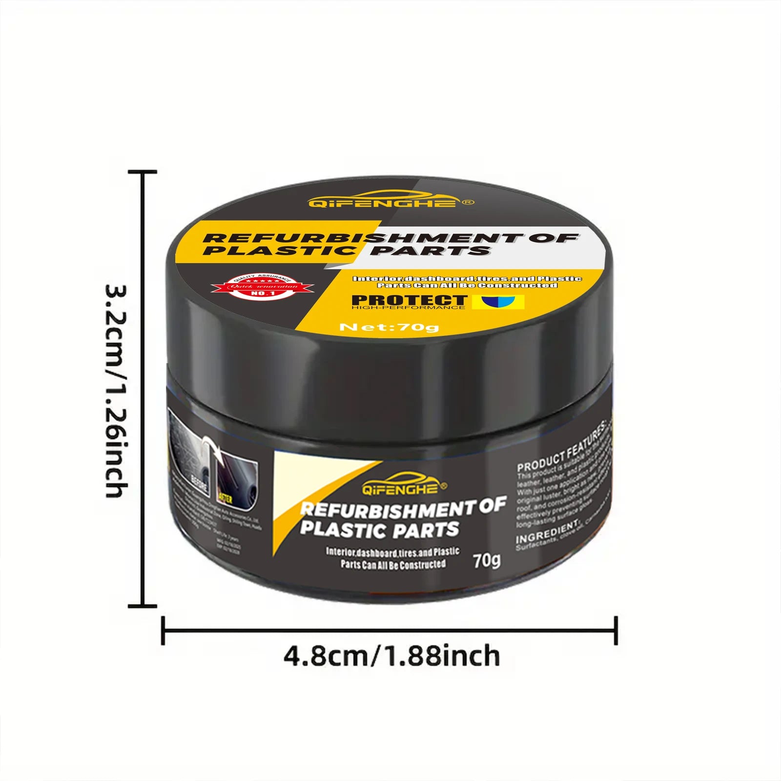 Automotive Plastic Repair Agent: Interior & Exterior Plastic Restoration Cream