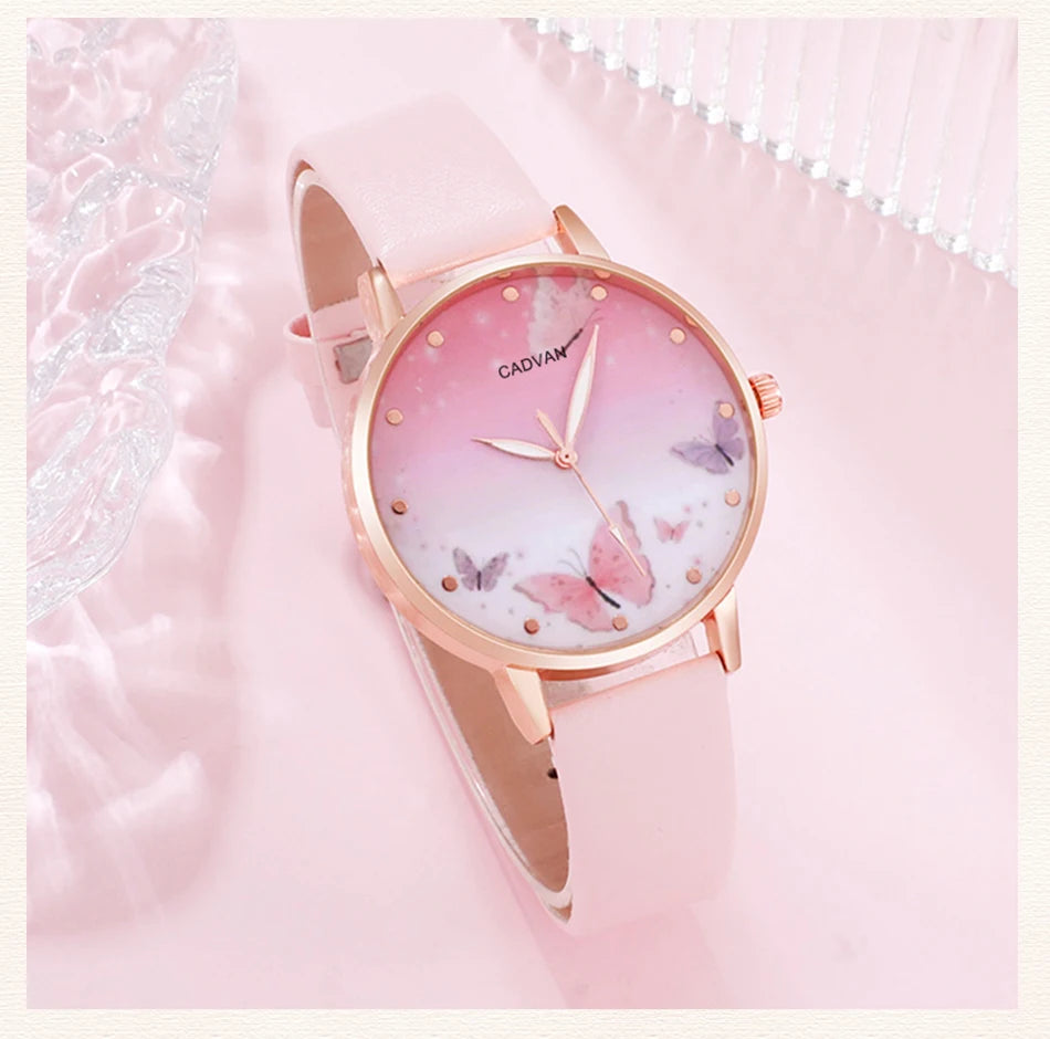 Butterfly Charm: Stylish Women’s Watch Set