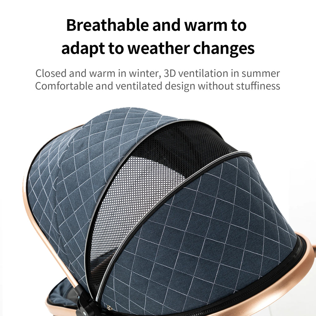 All-in-One Baby Travel System: Stroller with Raincover for Newborns