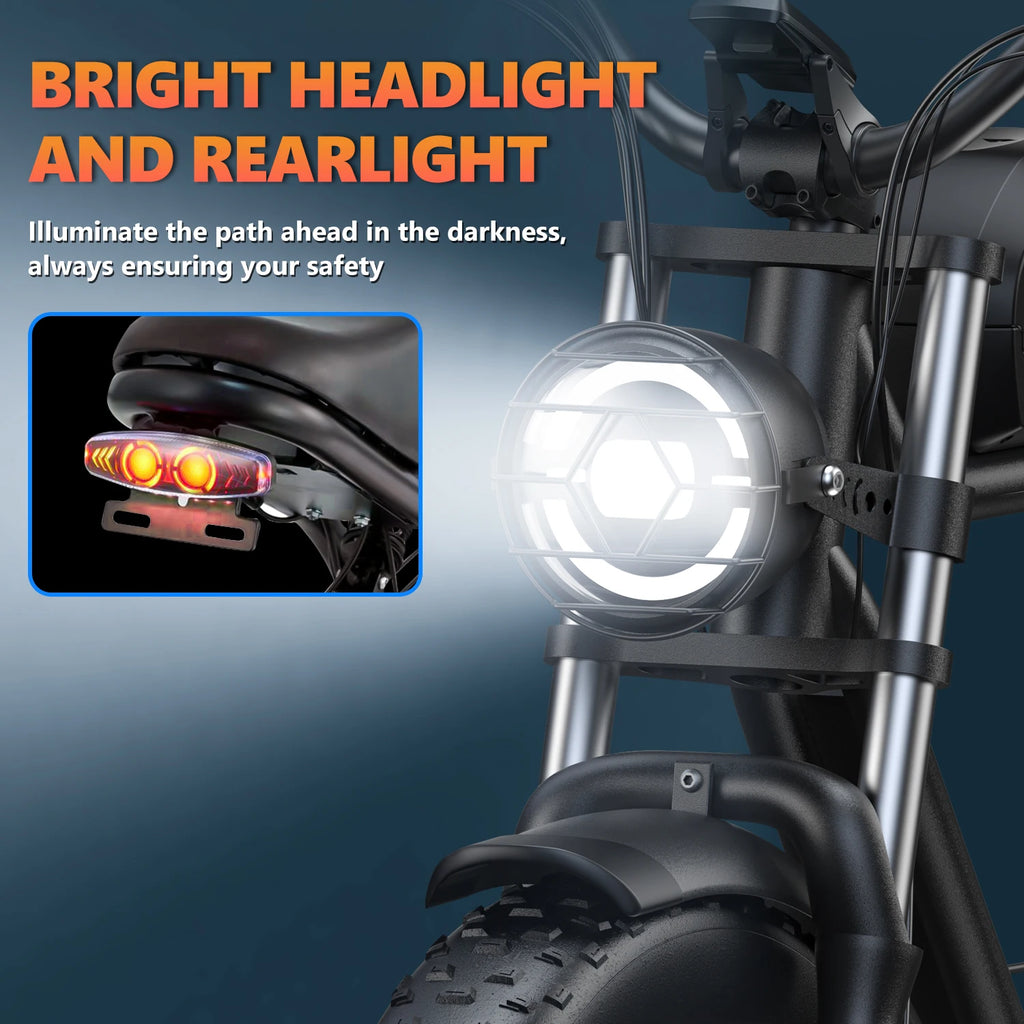 All-Terrain Fat Tire E-Bike: Unleash Your Outdoor Spirit with 20-Inch Wheels