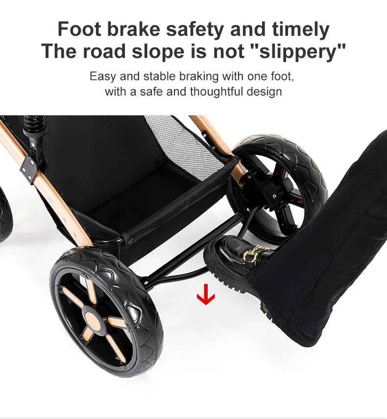 All-in-One Baby Travel System: Stroller with Raincover for Newborns