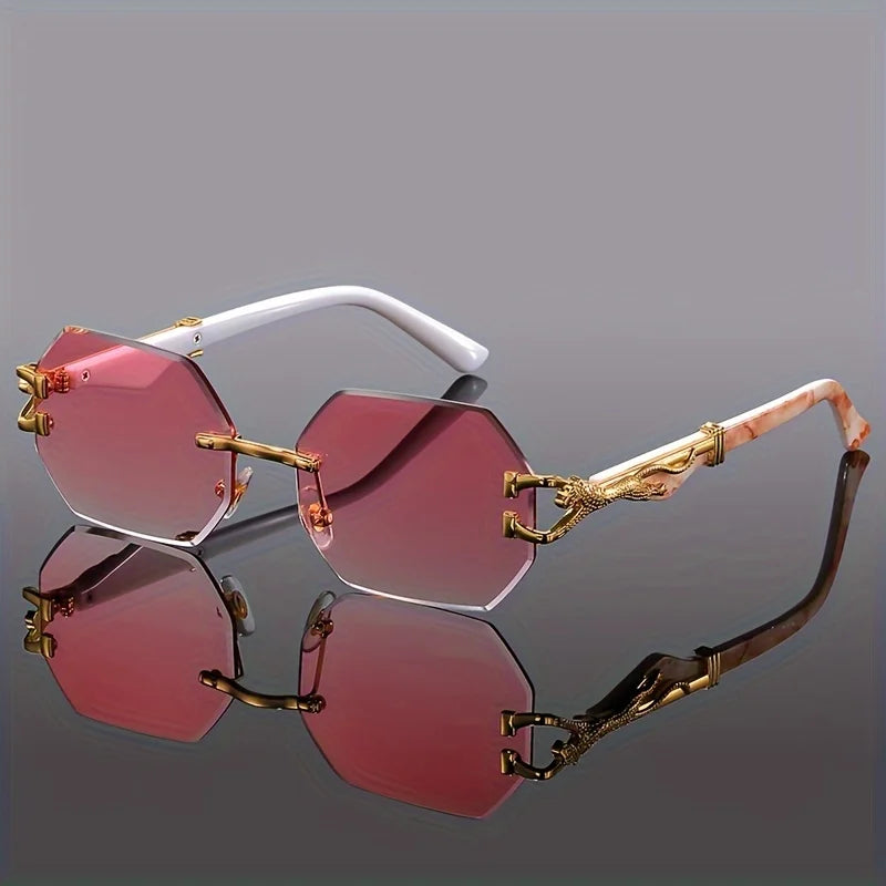 Unisex Geometric Leopard Print Sport Glasses: Bold Style