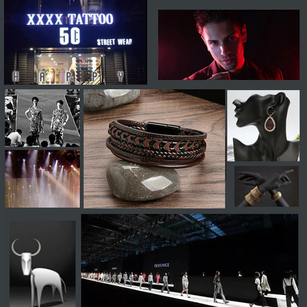 Multi-Layered Leather Bracelet: Vintage Style with Alloy Magnetic Buckle