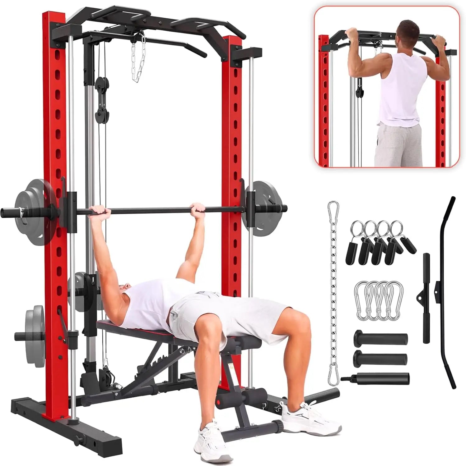 Multi-Function Power Rack: Experience Complete Home Workouts