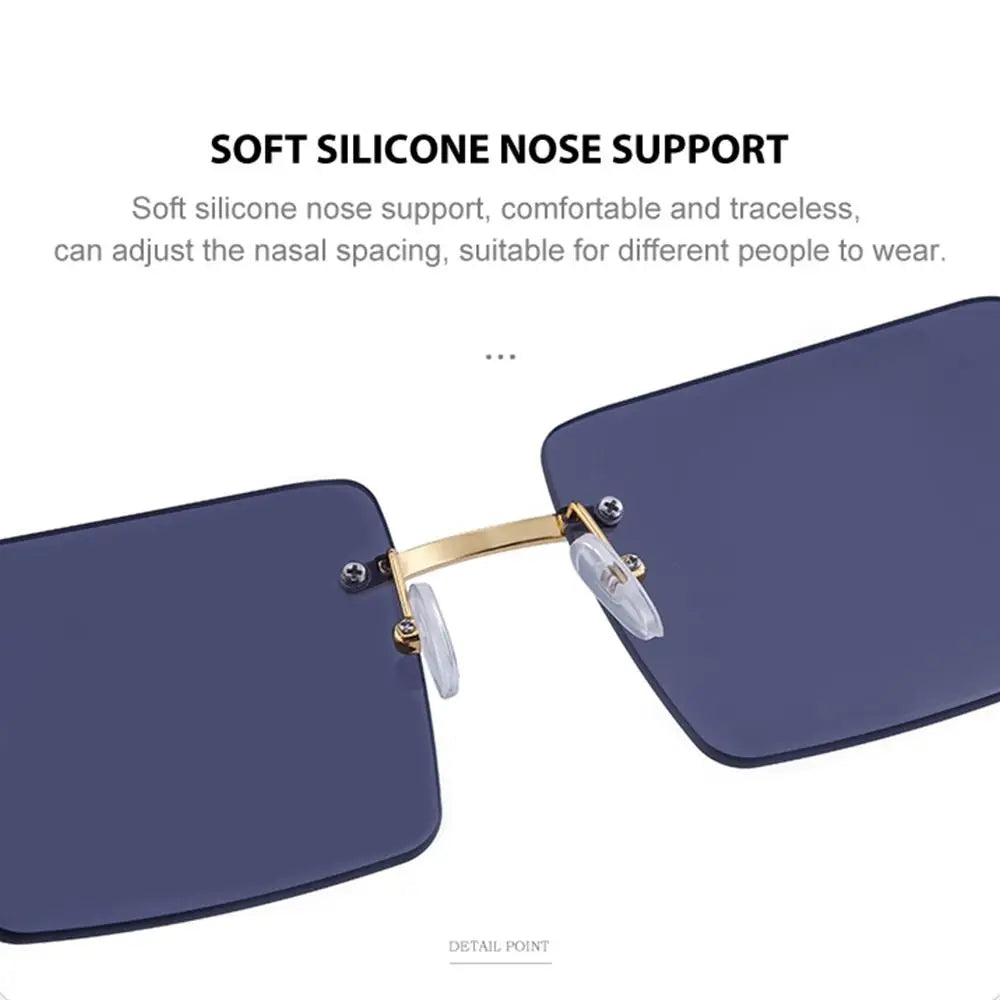 Unisex Wooden Cheetah Head Sunglasses: Vintage Rimless Style with UV Protection