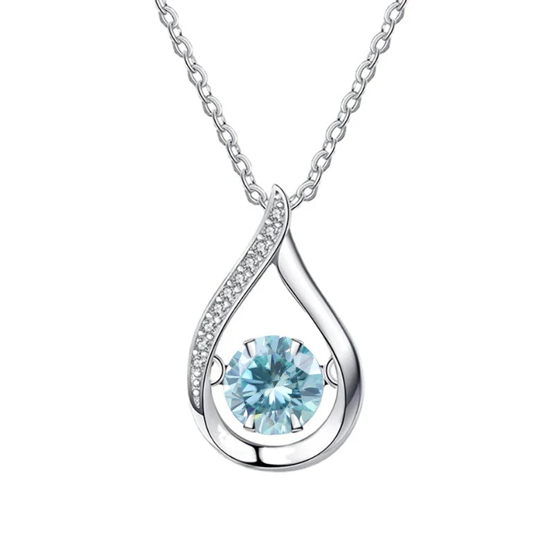 Timeless Beauty: Fine Moissanite Necklace with Sterling Chain