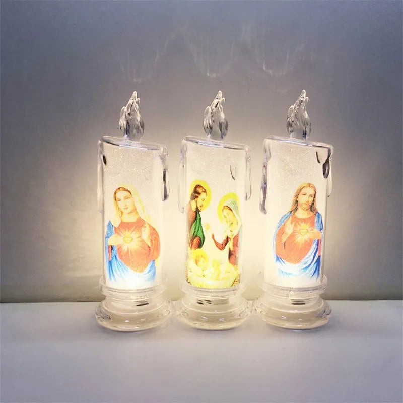Faithful Light Source: LED Candle for Spiritual Reflection