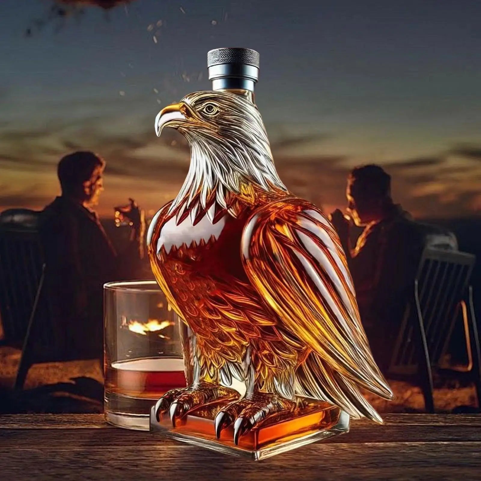 Elegant Eagle Liquor Bottle: Perfect for Whiskey Lovers and Holiday Decor