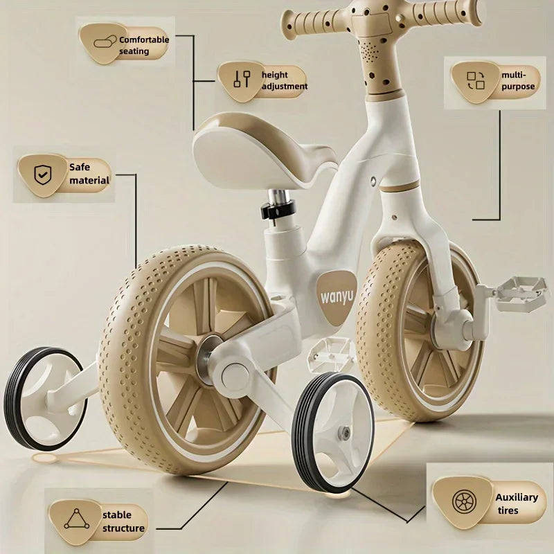 Adventure Rider: Adjustable Balance Bike with Training Wheels